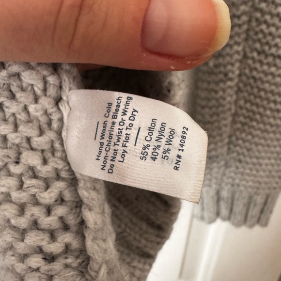 Marine Layer Mock Neck Sweater S Grey Cotton Wool Blend Knit - Picture 5 of 6